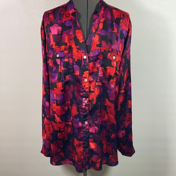 Ruby Rd. Tops - Ruby Rd Woman Bright Colored Long Sleeve Relax Fit Mock Neck Top Size 16W